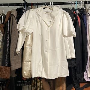 White button up dress